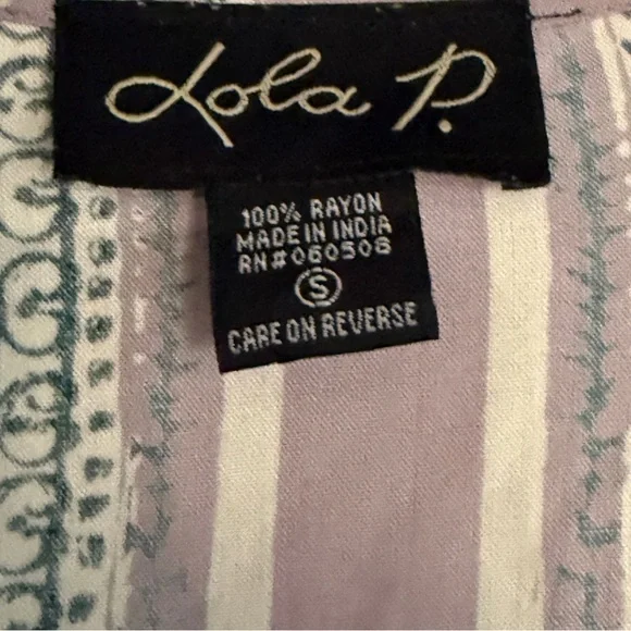 Lola P. Floral Light Purple Kimono Size Small - Picture 2 of 9